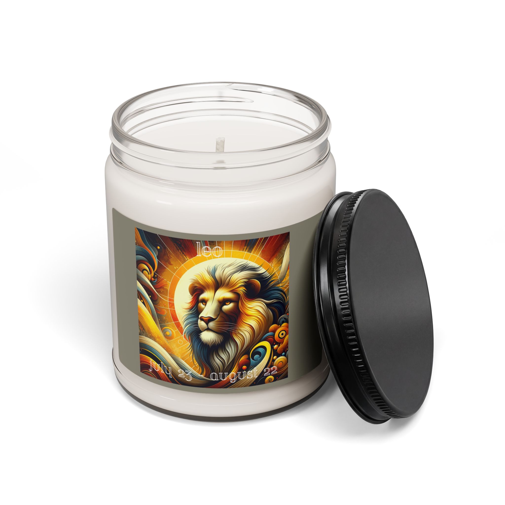 Leo Zodiac Soy Candle, 9oz - Image 4