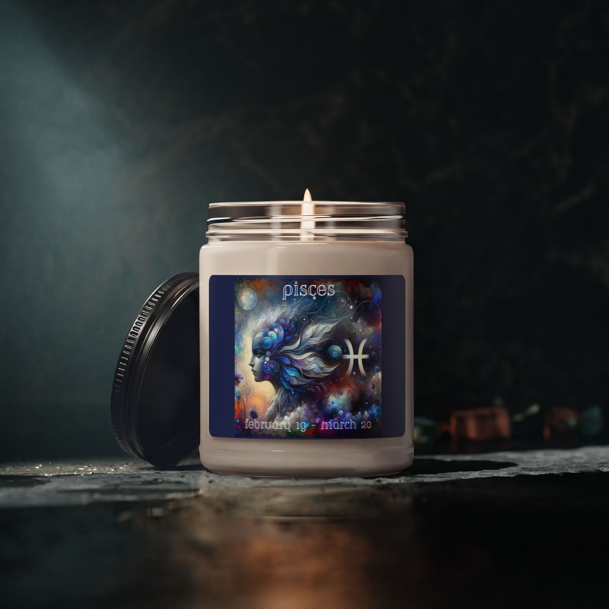 Pisces Zodiac Candle - 9 oz. - Image 2