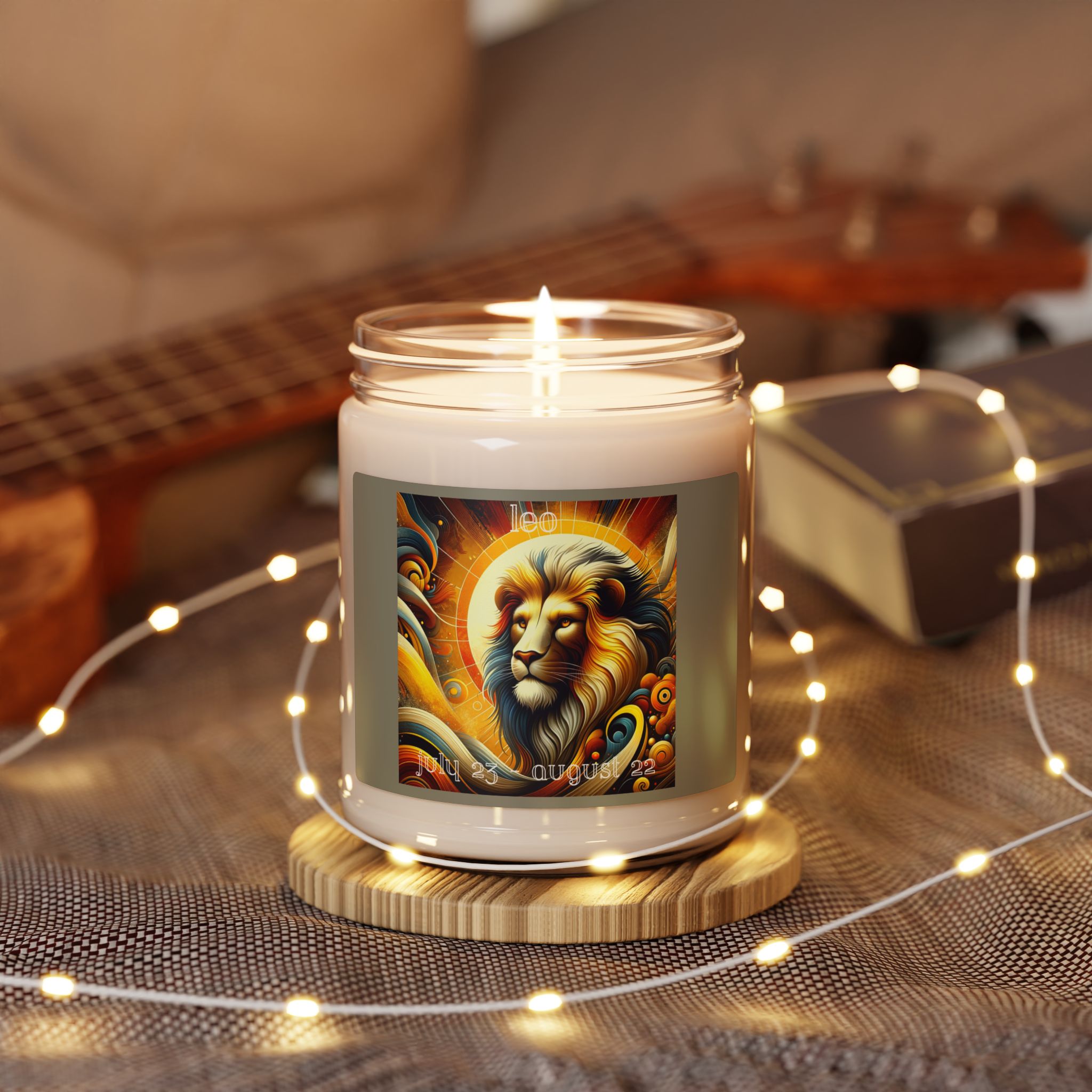 Leo Zodiac Soy Candle, 9oz - Image 5
