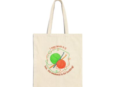Weekend Hooking Canvas Tote Bag