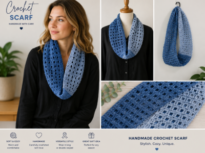 Blue Infinity Scarf