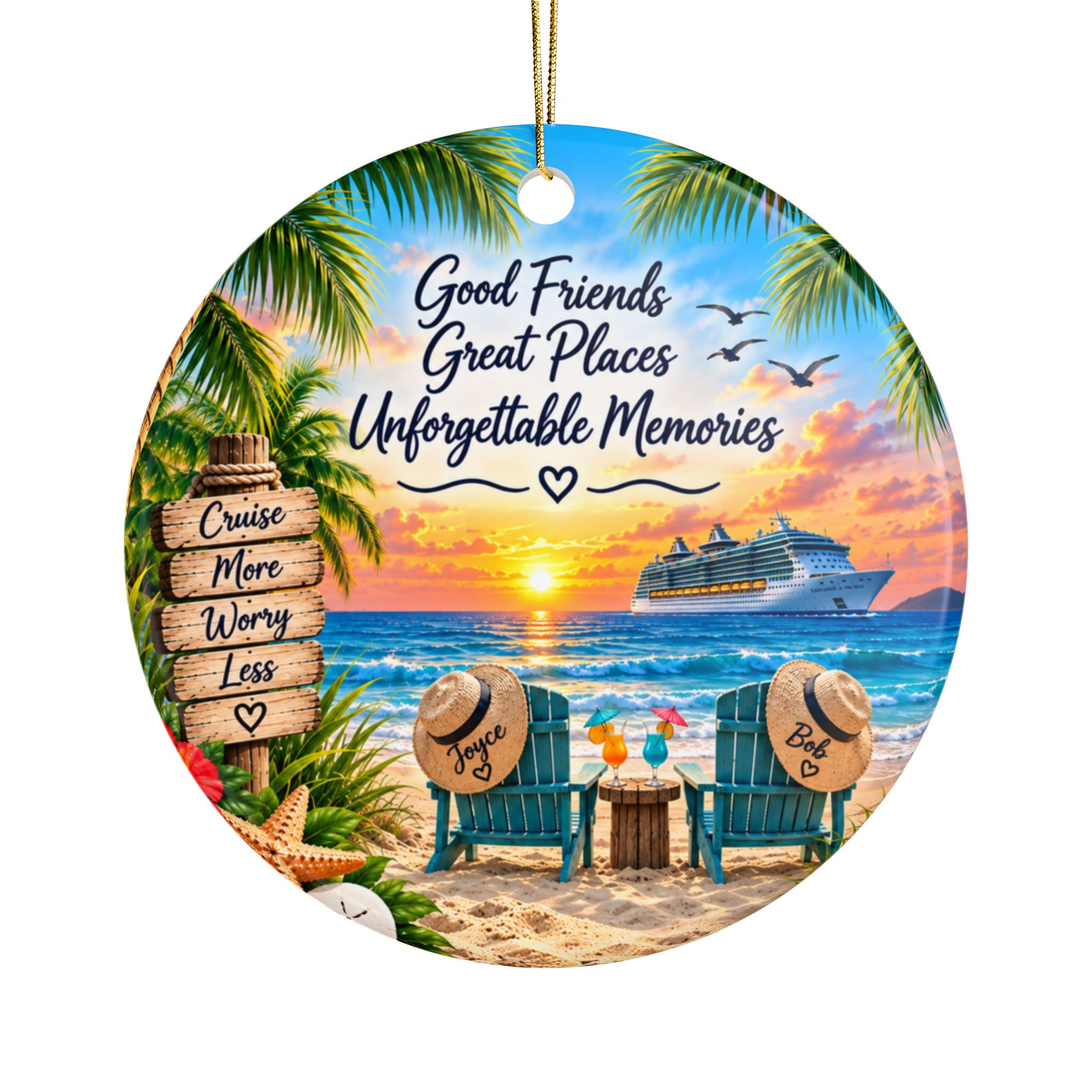 Personalized Cruise Memory Ornament - Image 2